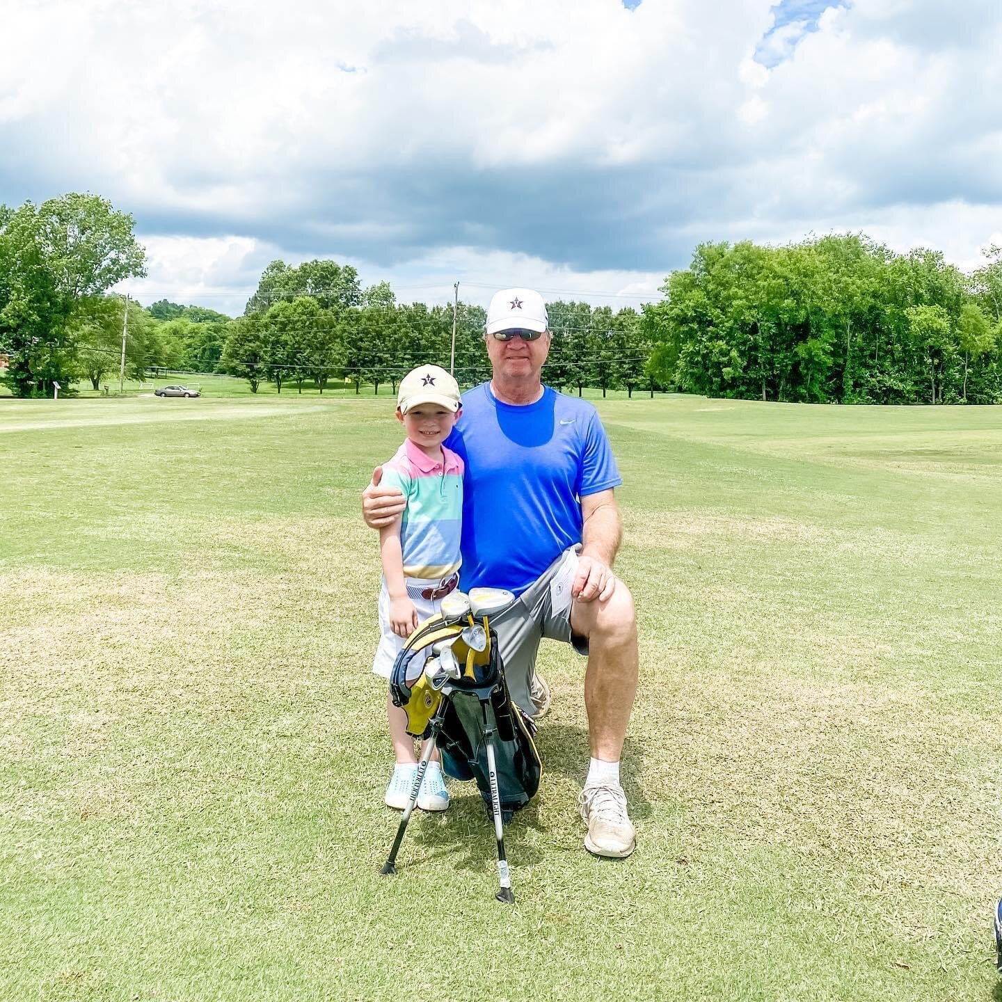 Buddy caddying for Jack in his first Sneds Tour event last month.